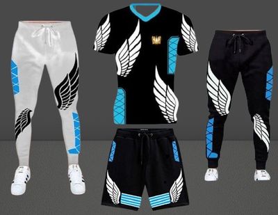 Stylist Printed Half Sleeve T-Shirt & pant 4 pics Set_img_0