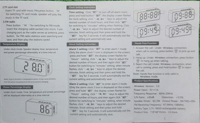 G50 Wireless Bluetooth Speaker With FM Mini Card Mirroralert Clock_img_2