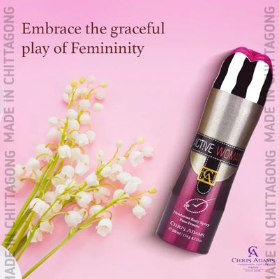 Chris Adams Active Woman Deodorant Body Spray 200ml_img_4