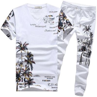 Premium Quality Stylist Printed Half Sleeve T-Shirt & Full pant ( Set )for Men_img_4