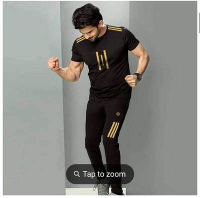 Sportswear Casual O-neck T-shirts + Pants Tracksuit Set_img_1