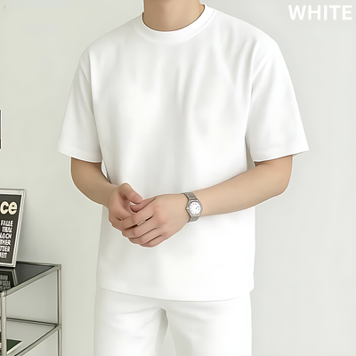 Solid Drop Shoulder Tshirt_img_0