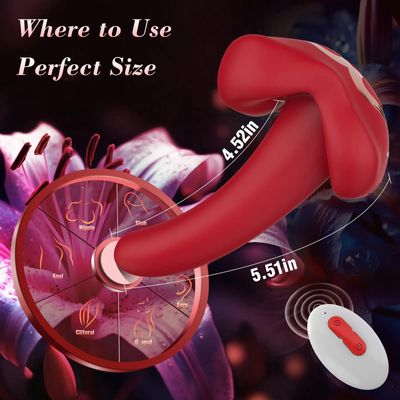2 in 1 Tongue Thrusting Vibrator for Women Clitoral Stimulator Adult Sex Toys for Couples Female Masturbator 18_img_2