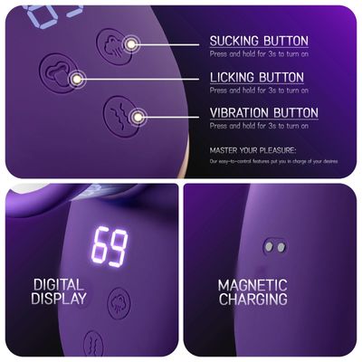 Nipple Sex Toy for Women Clitoral Vibrator Sucking and Licking Tongue Vagina Stimulator Orgasm Pussy Blowjob Female Masturbation_img_4