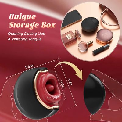 Mouth-Shaped Biting Vibrators for Women with 10 Tongue Licking Clitoral Nipple Stimulation Adult Sex Toys Females Masturbator_img_2