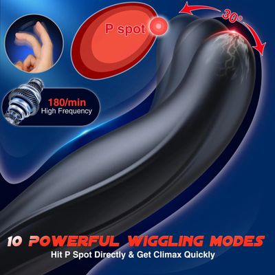 Bluetooth Control Men Prostate Massager with Cock Ring Wiggling Thrusting Penis Anal Vibrator Butt Plug Adult Sex Toys Gay 18_img_2