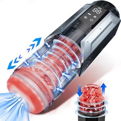 Automatic Realistic Vaginas Male Masturbator with Sucking Blowjob Thrusting Rotating Vibrator Penis Pump Adult Sex Toys for Men_img_0