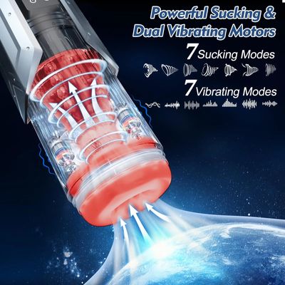 Automatic Realistic Vaginas Male Masturbator with Sucking Blowjob Thrusting Rotating Vibrator Penis Pump Adult Sex Toys for Men_img_5