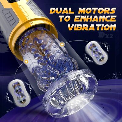Automatic Telescopic Thrusting Rotating Male Masturbator Cup Licking Vibrating Masturbation Blowjob Pussy Adult Sex Toys for Men_img_1
