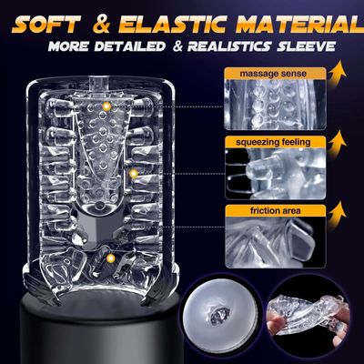 Automatic Telescopic Thrusting Rotating Male Masturbator Cup Licking Vibrating Masturbation Blowjob Pussy Adult Sex Toys for Men_img_2