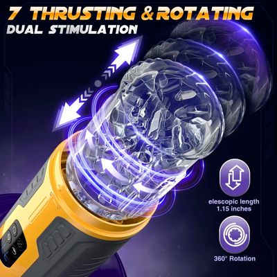 Automatic Telescopic Thrusting Rotating Male Masturbator Cup Licking Vibrating Masturbation Blowjob Pussy Adult Sex Toys for Men_img_5