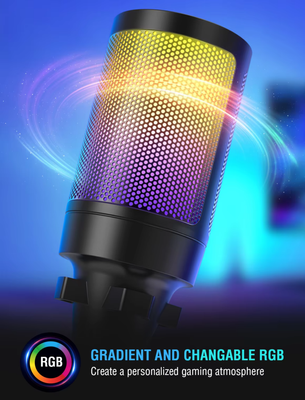 FIFINE AMPLIGAME A6T Gaming PC USB Microphone & Podcast Condenser Mic with Boom Arm Microphone_img_1