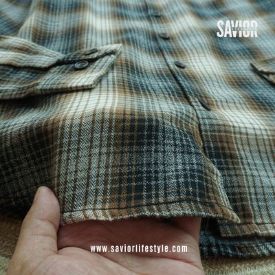 Coffee Check - Full Sleeve Pocket Less Check Shirt_img_1
