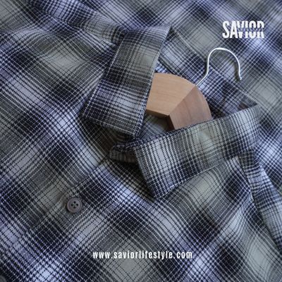 Shadow Grey Check - Full Sleeve Pocket Less Check Shirt_img_1