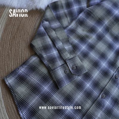 Shadow Grey Check - Full Sleeve Pocket Less Check Shirt_img_2