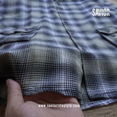 Shadow Grey Check - Full Sleeve Pocket Less Check Shirt_img_3
