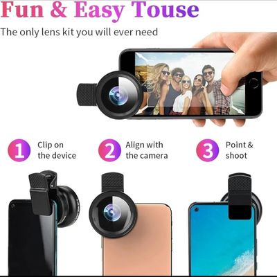 Universal Clip Camera Lenses High Resolution No Distortion 0.45x Wide Angle Mobile Phone Macro Lens_img_6