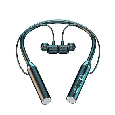 G7 Bluetooth Neckband With Magnetic Headsets- Black Color_img_1