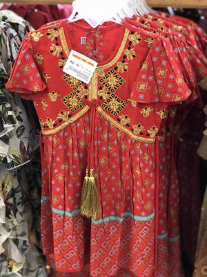 Baby Girl Eid Dresses - Brown, Red & Kaftan Styles - Palli পল্লী_img_1