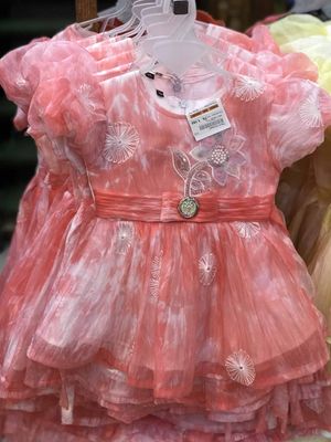 Baby Girl Eid Dresses - Party & Festive Wear - Yellow & Pink Kaftans - Palli পল্লী_img_1