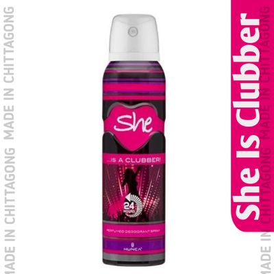 She Is Clubber Deodorant Body Spray For Women_150 Ml_img_0