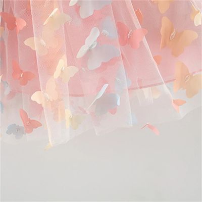 Baby Girl Butterfly Wings Fairy Sleeveless Pleated Lace Summer Dress (6 months to 3 years)_img_5