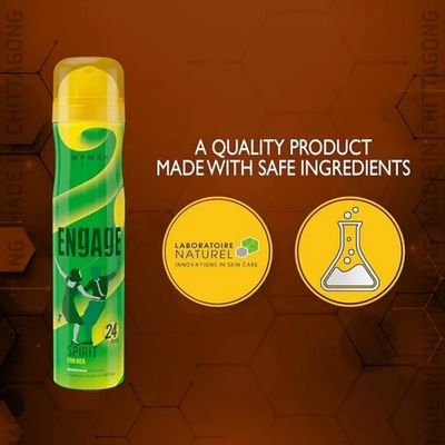 Engage Spirit for Her Deodorant for Women, Cheerful & Jolly, Skin Friendly Deo - (150ml) Body Spray_img_3