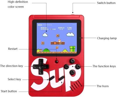 Retro Portable 3" LCD Large Screen Mini Handheld Video Game 1 Player Console (Black)_img_4