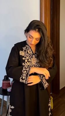 Black Embroidered Kurti_img_2