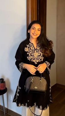 Black Embroidered Kurti_img_1