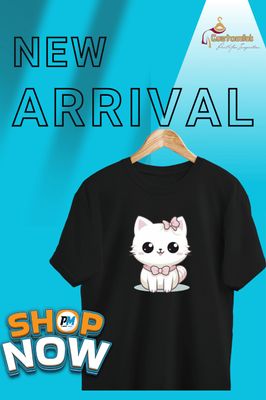হাফ স্লিভ প্রিমিয়াম কটন টিশার্ট (Cute Cat) (৪টি ডিজাইন আছে)_img_3