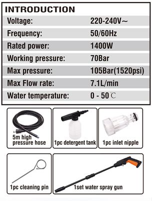 HARDEN 1400W High Pressure Washer, 105Bar( 1520psi ), Car Washer, Bike Washer 753714_img_1