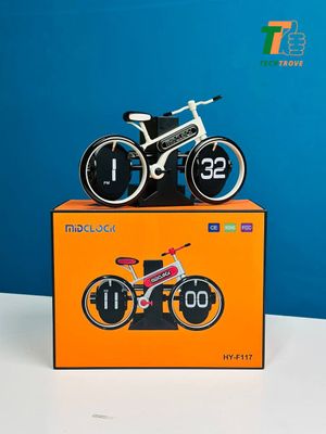 MidClock HY-F117 Unique Bicycle Vintage Flip Desk Clock_img_2