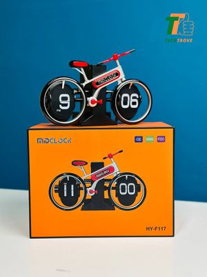 MidClock HY-F117 Unique Bicycle Vintage Flip Desk Clock_img_3