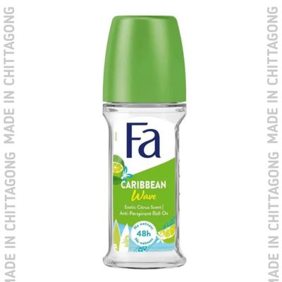 FA CARIBBEAN Wave body deodorant Roll on for male / female - 50 ml_img_0