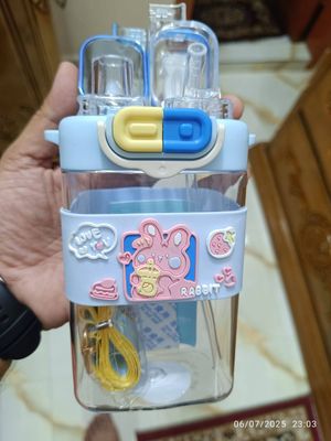 450ml  Water Bottle with Strap – Leak Proof, BPA Free – School, Gym, Office Friendly_img_1