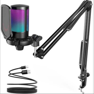 FIFINE AMPLIGAME A6T Gaming PC USB Microphone & Podcast Condenser Mic with Boom Arm Microphone_img_0