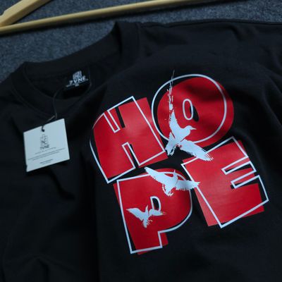 HOPE Flying Birds 🕊️ - Premium Oversized Drop Shoulder T-shirt_img_1