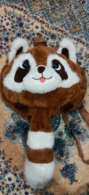 Cute Soft Plush Animal Backpack for Kids – Brown Panda Bag_img_0