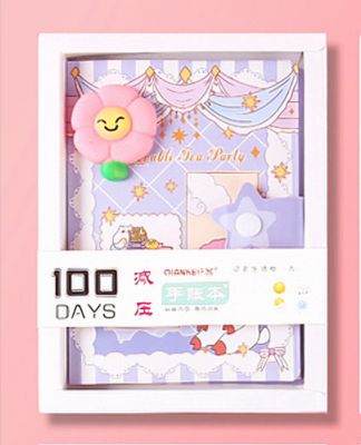 Cartoon Decompression Notebook Student Prize Gift Notebook Stationery Gift Box Set_img_10