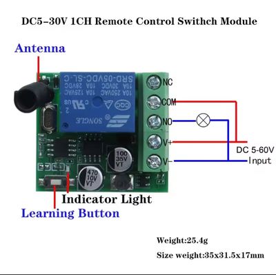 433Mhz DC 5V Wireless Remote Control Switch Relay with Remote Control_img_2