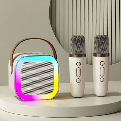 K12 Portable Bluetooth Karaoke Speaker with Dual Wireless Microphone_img_1