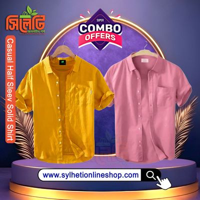 Combo Men's Stylish Half Sleev Casual Solid Shirt_img_0