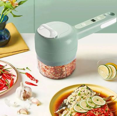 Electric vegetable cutter, slicer, ginger, garlic masher, blender, food slice grinder_img_0