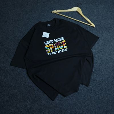 Need More Space To Find Myself 🌌 - Premium Oversized Drop Shoulder T-shirt_img_2