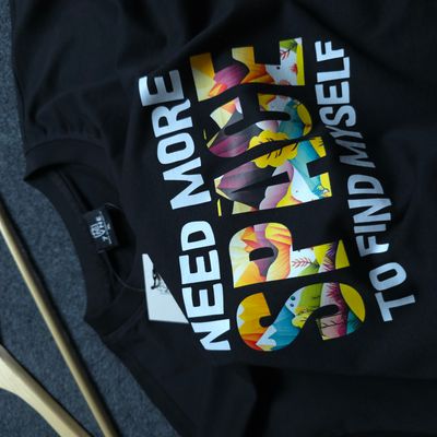 Need More Space To Find Myself 🌌 - Premium Oversized Drop Shoulder T-shirt_img_1