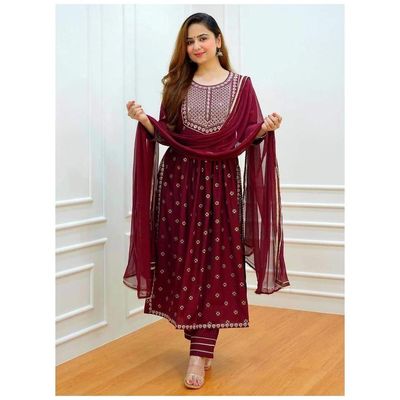 লিনেন এমব্রয়ডারি থ্রি পিস_img_2