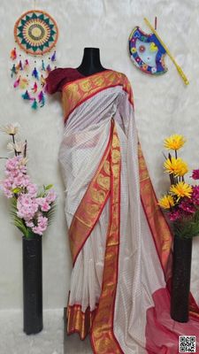 পূজা স্পেশাল শাড়ি প্রিমিয়াম কোয়ালিটি হাল্ফ সিল্ক শাড়ি_img_1