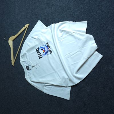 Please Don't Touch Me 🦆🔪 - Premium Oversize Drop Shoulder T-shirt_img_2