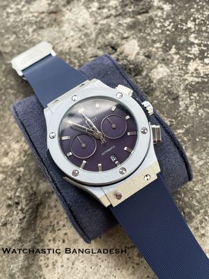 HUBLOT CLASSIC FUSION SILVER CASE BLUE BELT BLUE DIAL_img_0